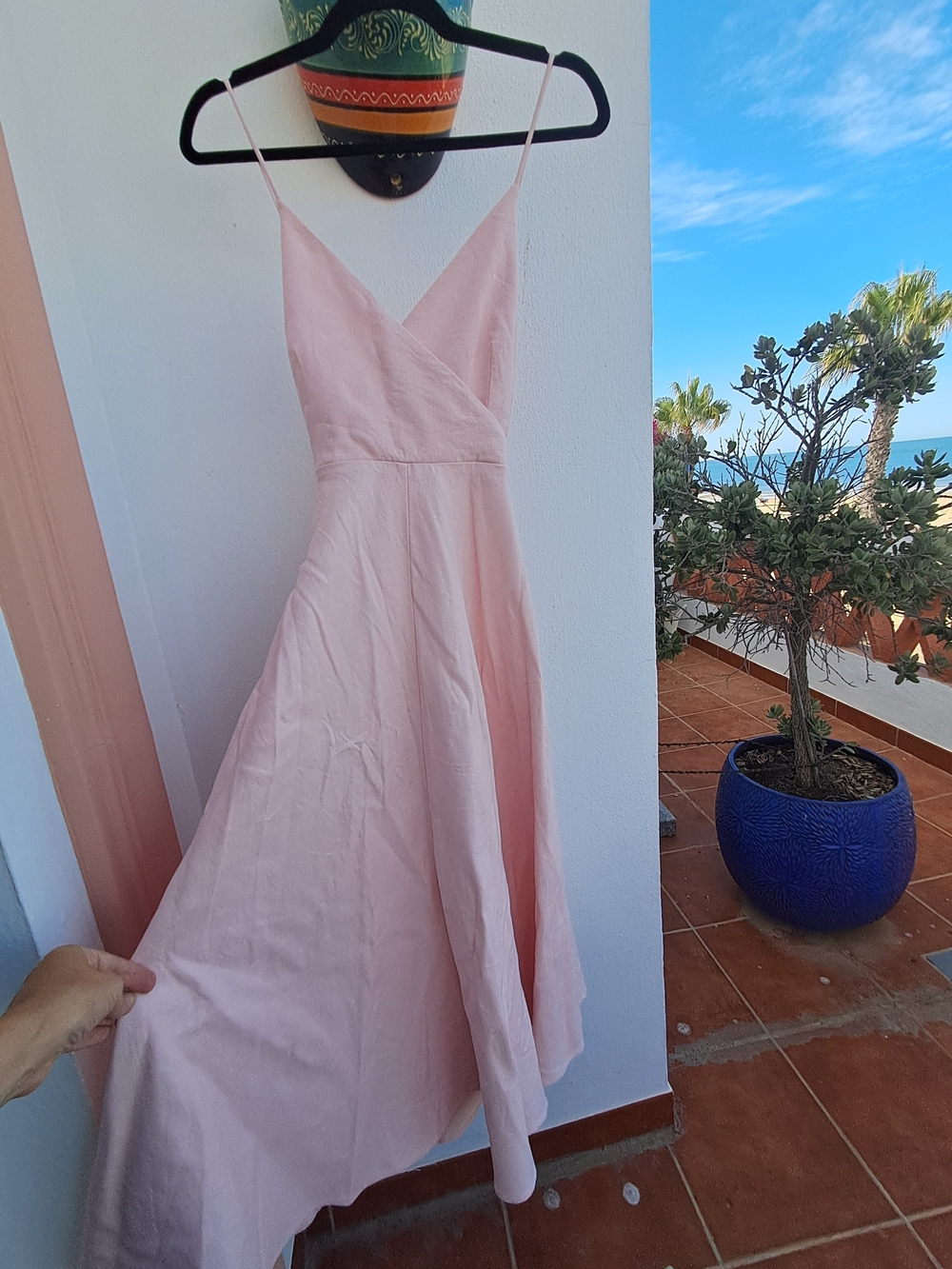 Zara Light Pink Maxi Slip Dress